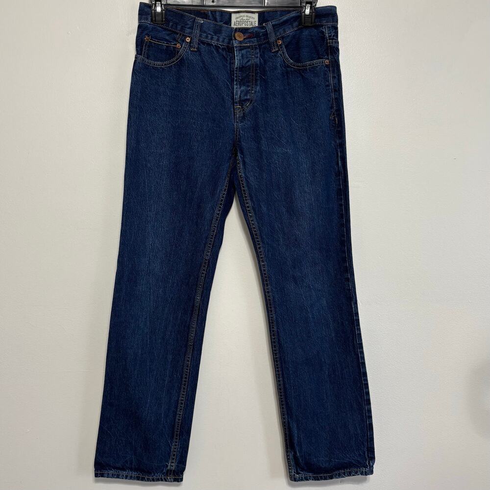 Aéropostale Men's Essex Straight Leg Jeans 31x32 Blue Denim